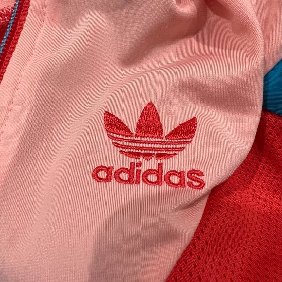 Adidas Colorblock Logo Full Zip Hooded Sports Jacket - Picture 4 of 8